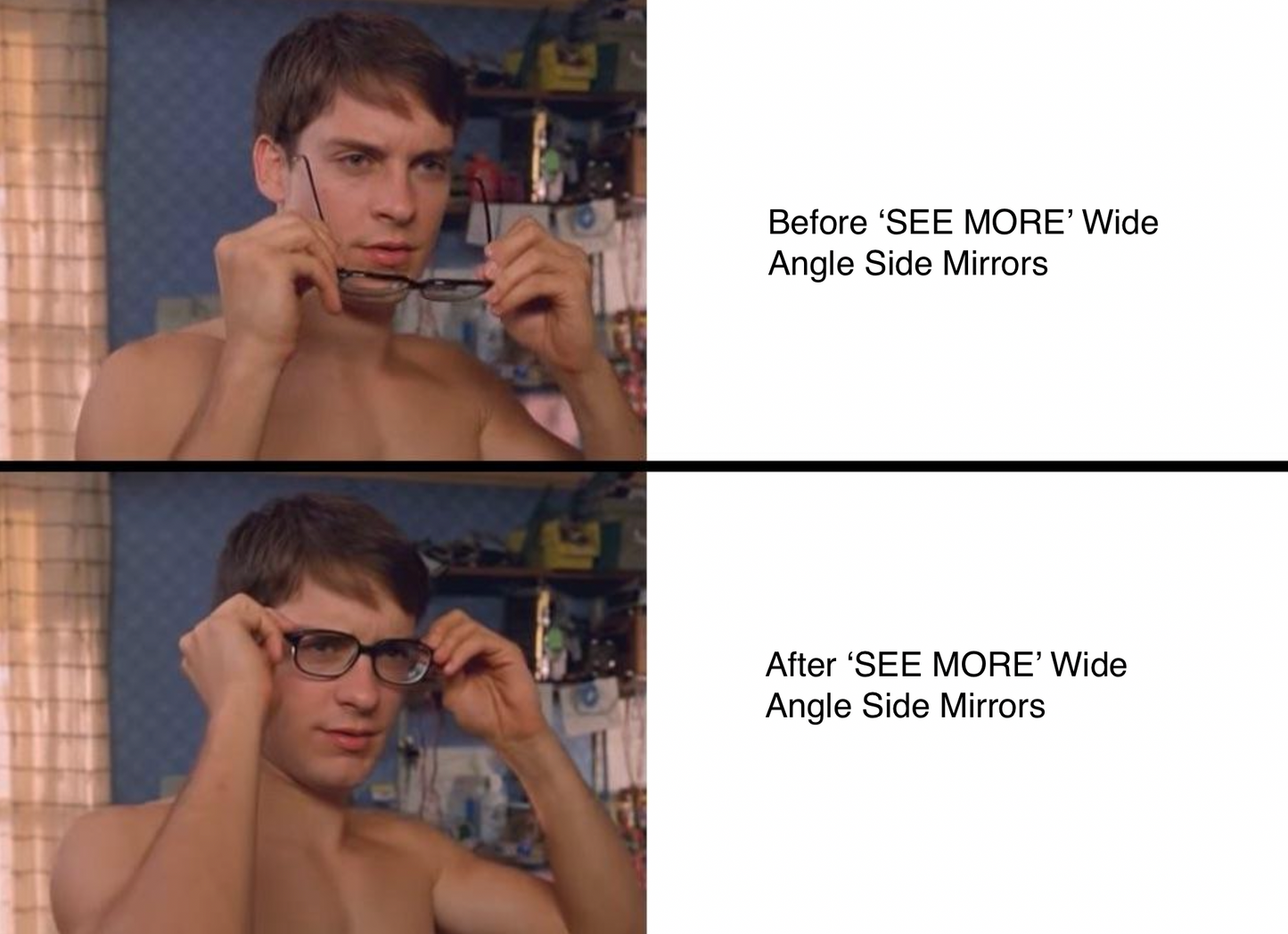 'SEE MORE' Wide Angle Side Mirrors